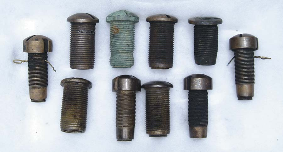 LOT OF CONFEDERATE PERCUSSION AND TIME FUSES One excavated the