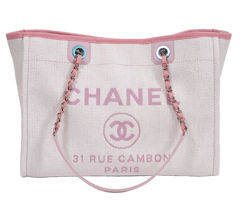 Chanel Pink Deauville Tote 2016 Cruise Collection Chanel Pink Deauville