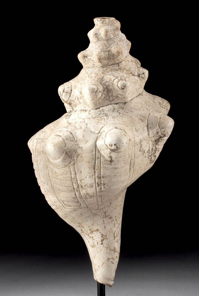 Maya Pottery Seashell Trumpet Pre Columbian Mexico Maya ca 550