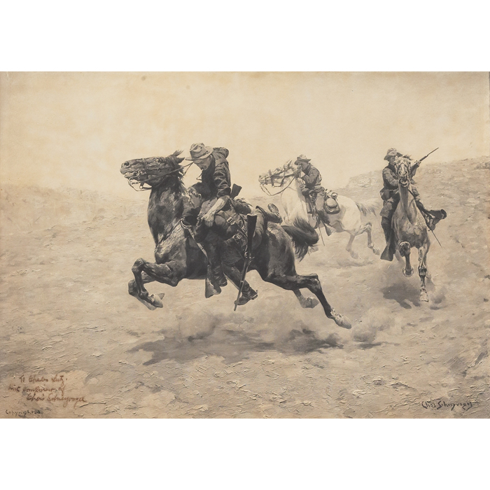 Charles Schreyvogel American 1861 1912 My Bunkie 1902 lithograph 14