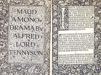 1 vol Kelmscott Press Tennyson Alfred Lord Maud Upper Mall