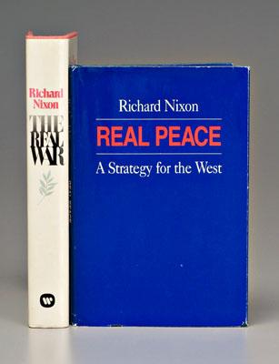 Two Richard Nixon signed books Real Peace privately printed New