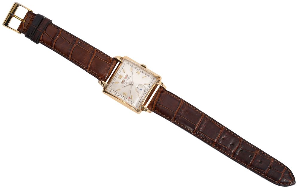 Orator 18K Yellow Gold Swiss Tank Watch Orator 18K yellow