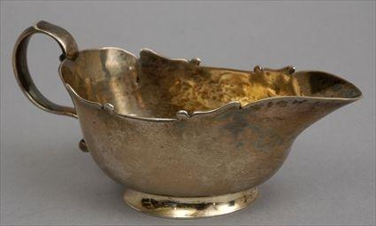 GEORGIAN SILVER CREAM BOAT City mark 3x s in a