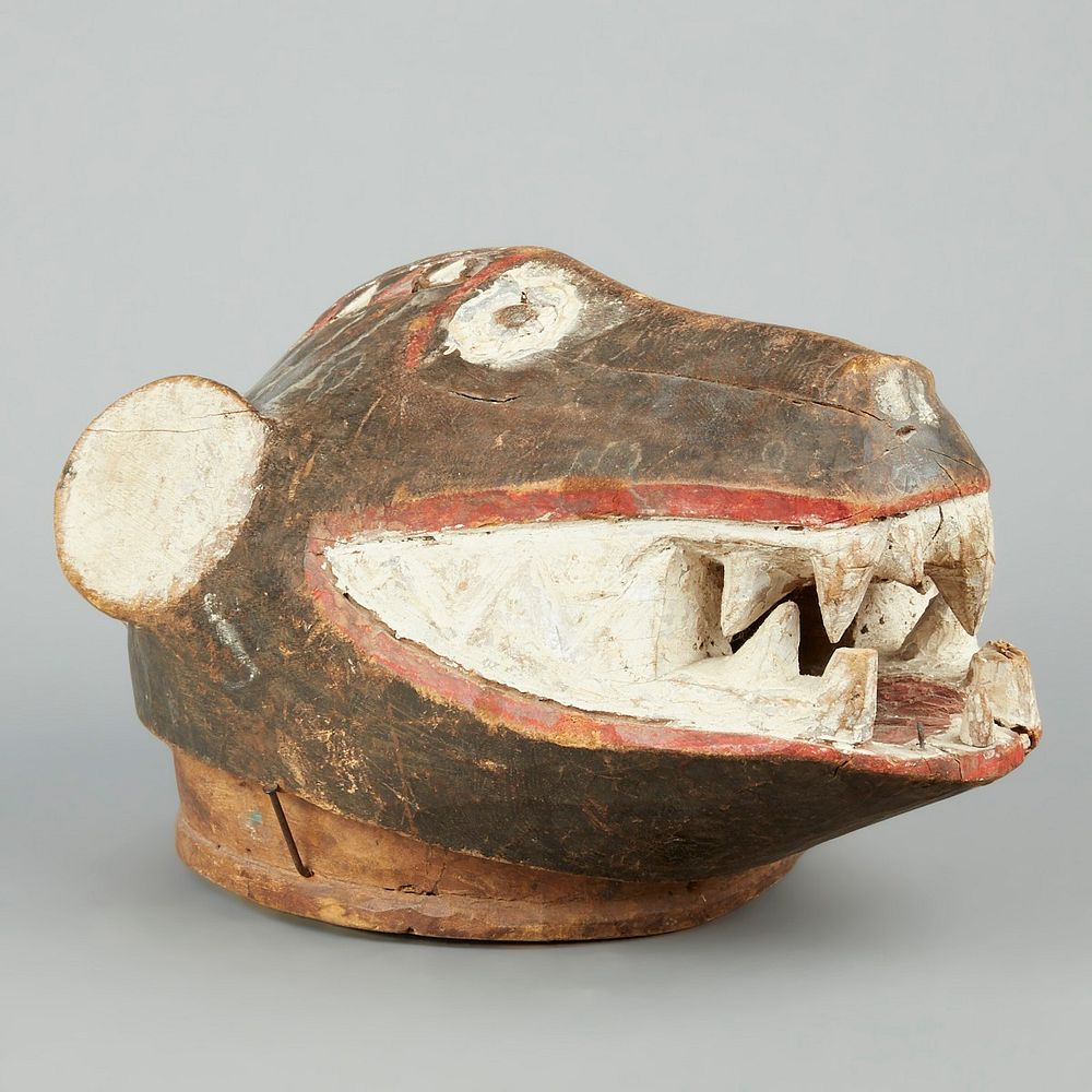Baule African Hyena Mask Cote d Ivoire Baule hyena mask