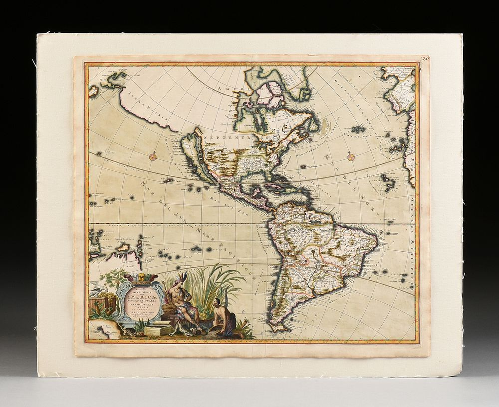 AN ANTIQUE MAP Recentissima Novi Orbis sive Americ Septentrionalis et