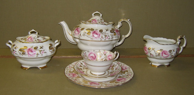 FOLEY CHINA DESSERT SERVICE E Brain Co Fenton circa mid