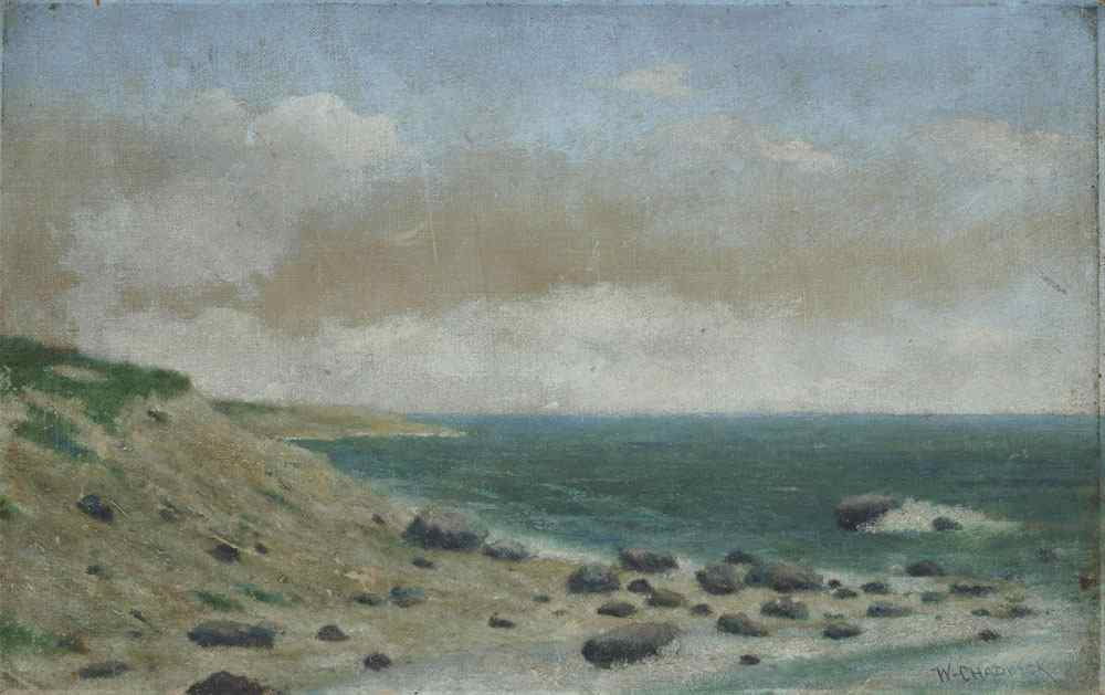 CHADWICK William American 1879 1962 Coastal Scene Oil Canvas Board
