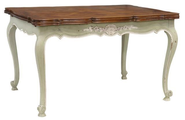 French Provincial Louis XV style draw leaf dining table 20th