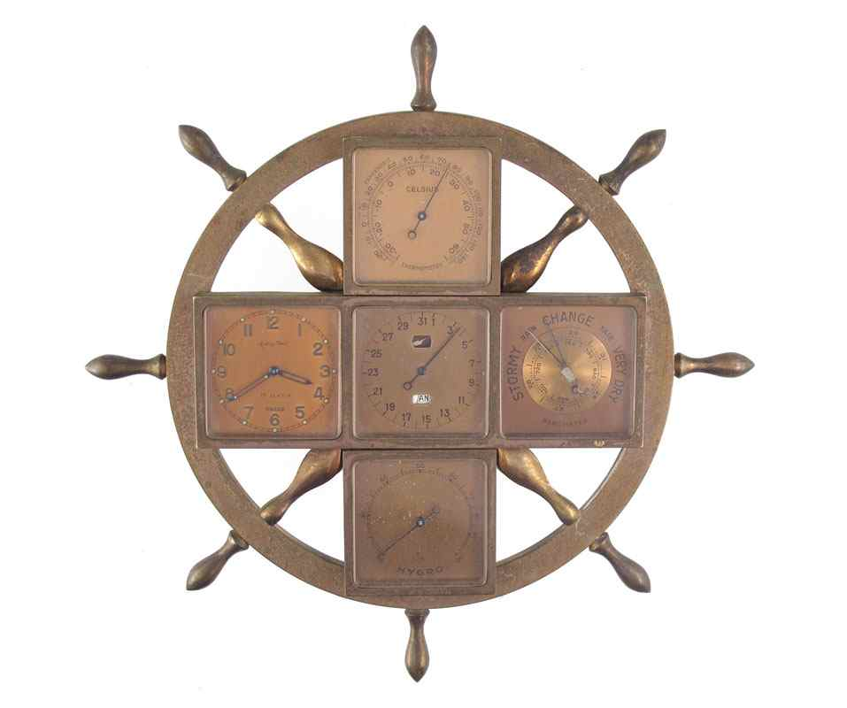 MATHEY TISSOT SHIPS WHEEL CLOCK WEATHER STATION A unique timepiece
