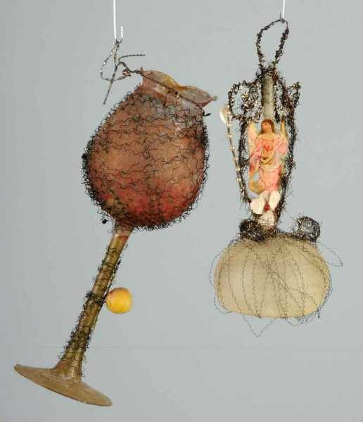 Lot of 2 Wire Wrapped Ornaments Description One ornament is