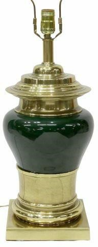 Brass table lamp attributed to Stiffel late 20th c single