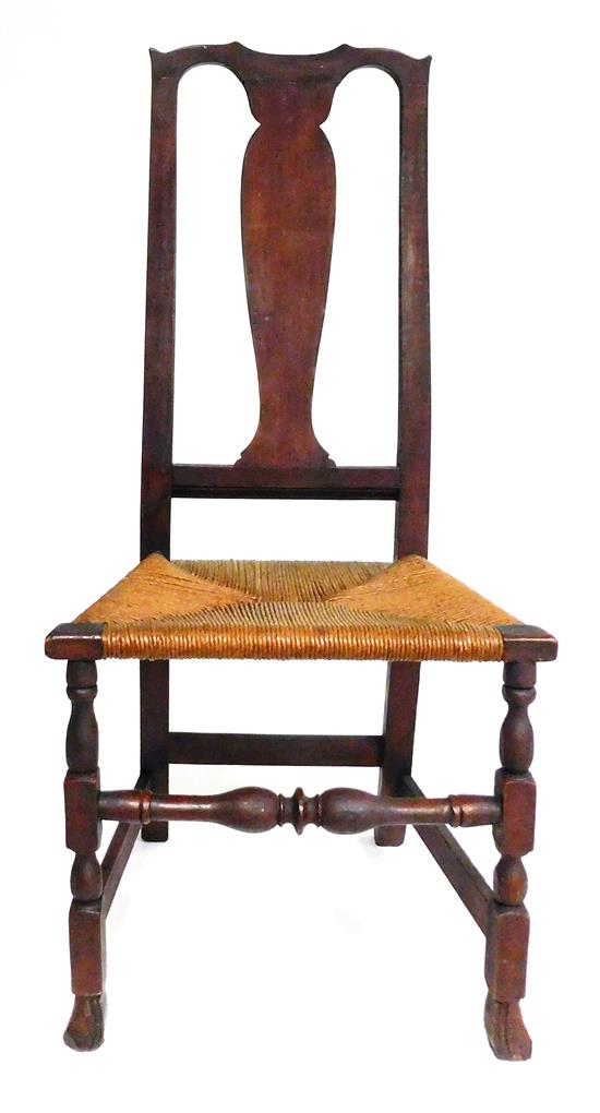 Late 18th C Queen Anne side chair Stratford CT maple