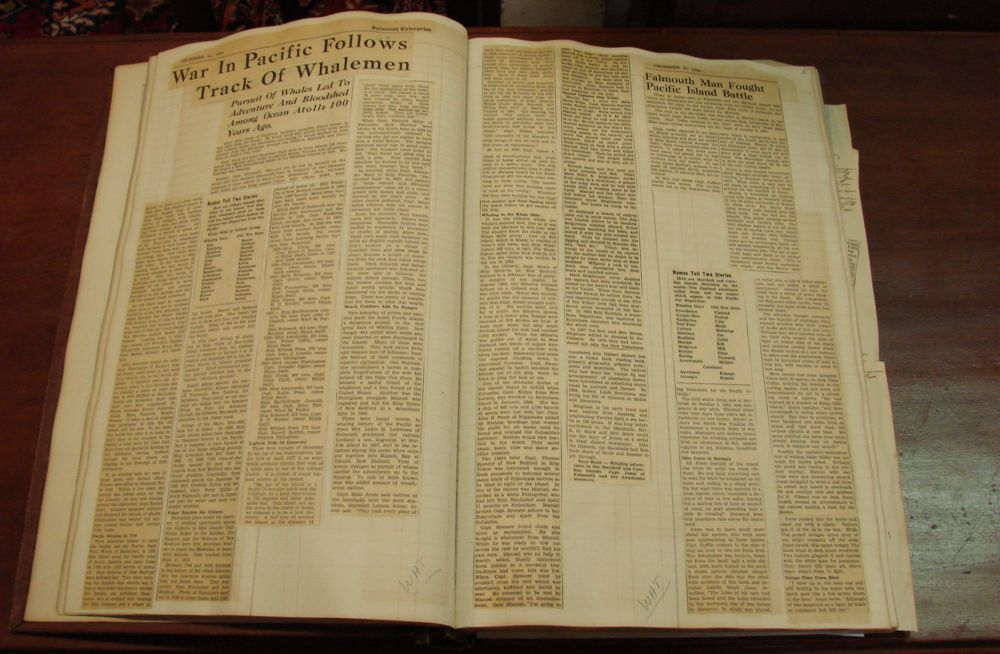 WHALING Folio ledger containing numerous maritime documents 1 Handwritten poem