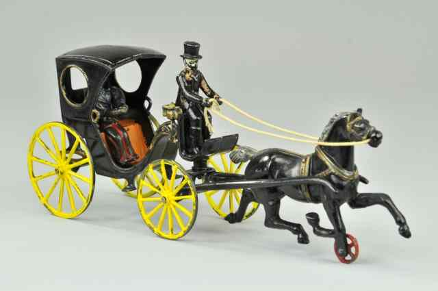 a KENTON CABRIOLET c 1905 cast iron the black carriage