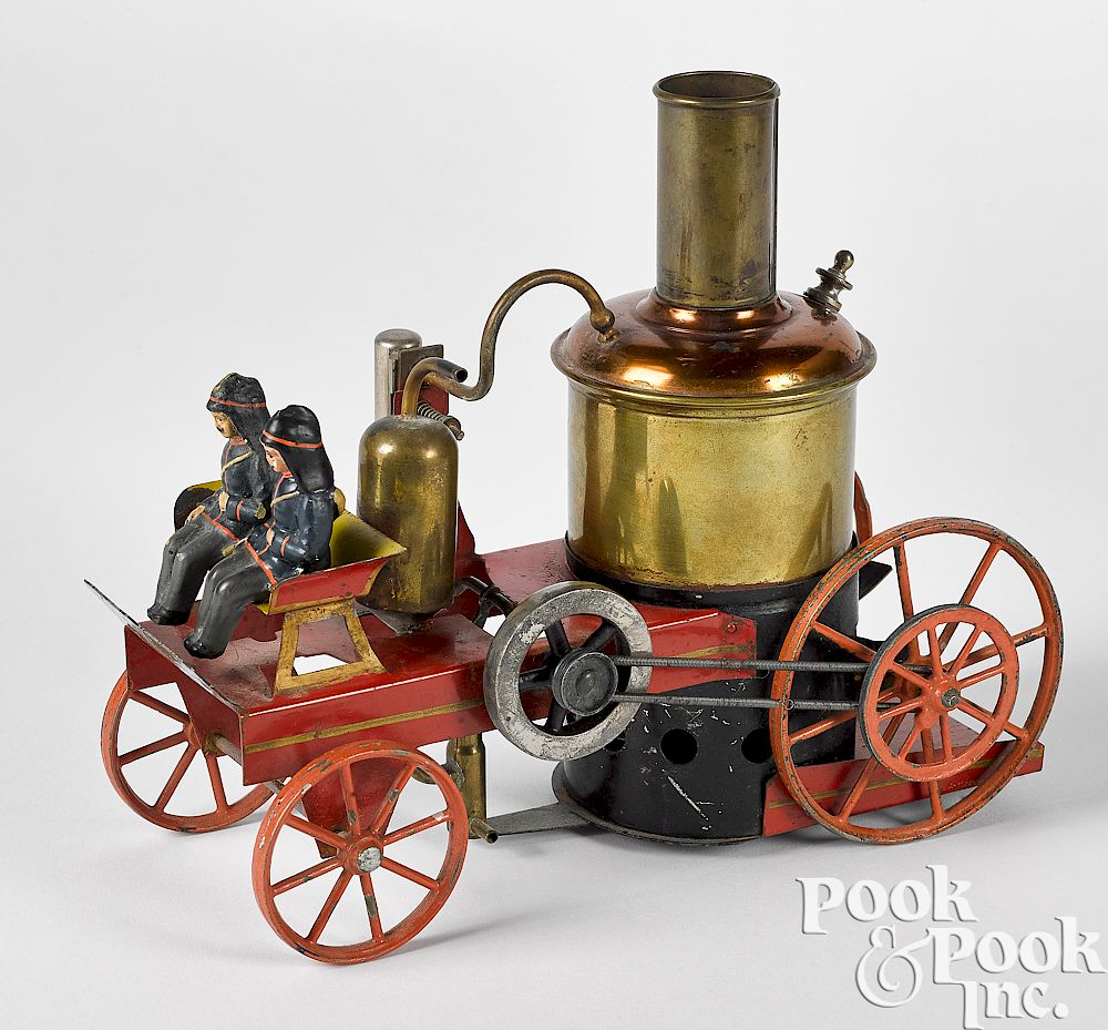 Schoenner live steam brass fire pumper Schoenner live steam brass