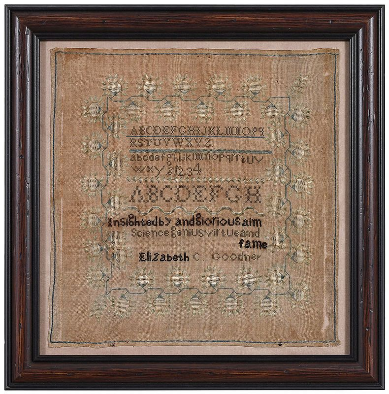 Tennessee Gallatin Academy Needlework Sumner County Tennessee circa 1834 five