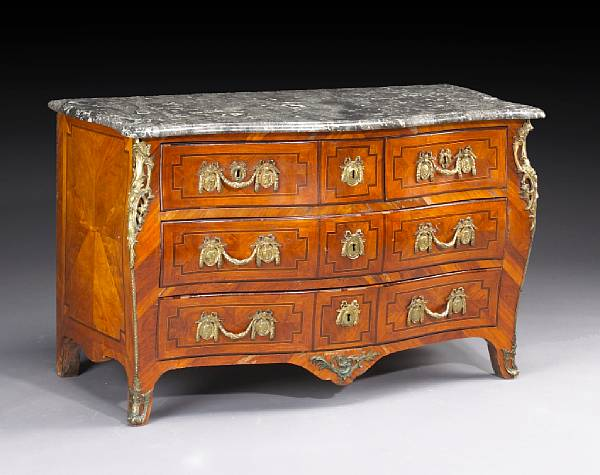 third quarter 18th century The serpentine molded marble top over