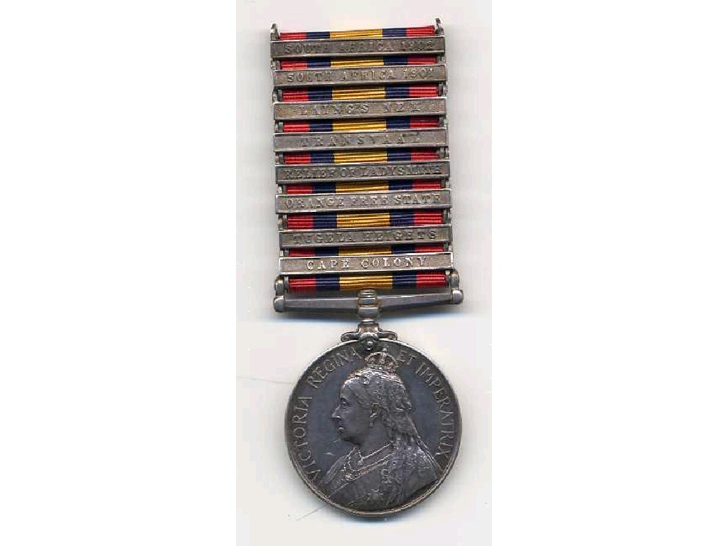 Anglo Boer War Queen s South Africa Medal eight clasps
