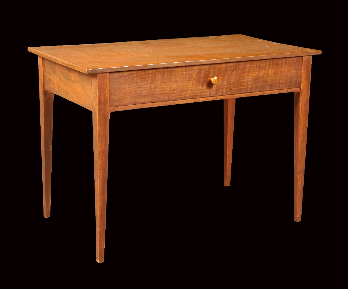 SHAKER WORK TABLE CANAAN NEW YORK CIRCA 1840 Cherry butternut