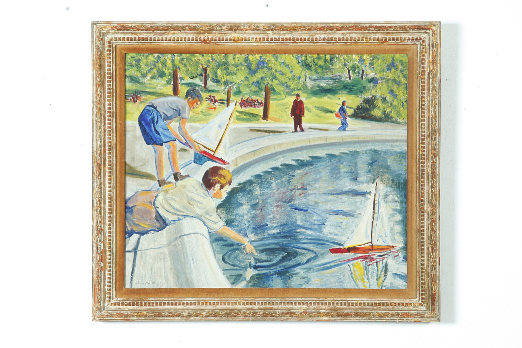 CENTRAL PARK POND BY H BLUMENTHAL AMERICAN 1ST HALF 20TH