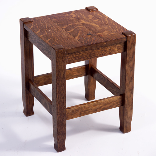 Stickley Brothers tabouret with shaped feet Refinished excellent condition Metal