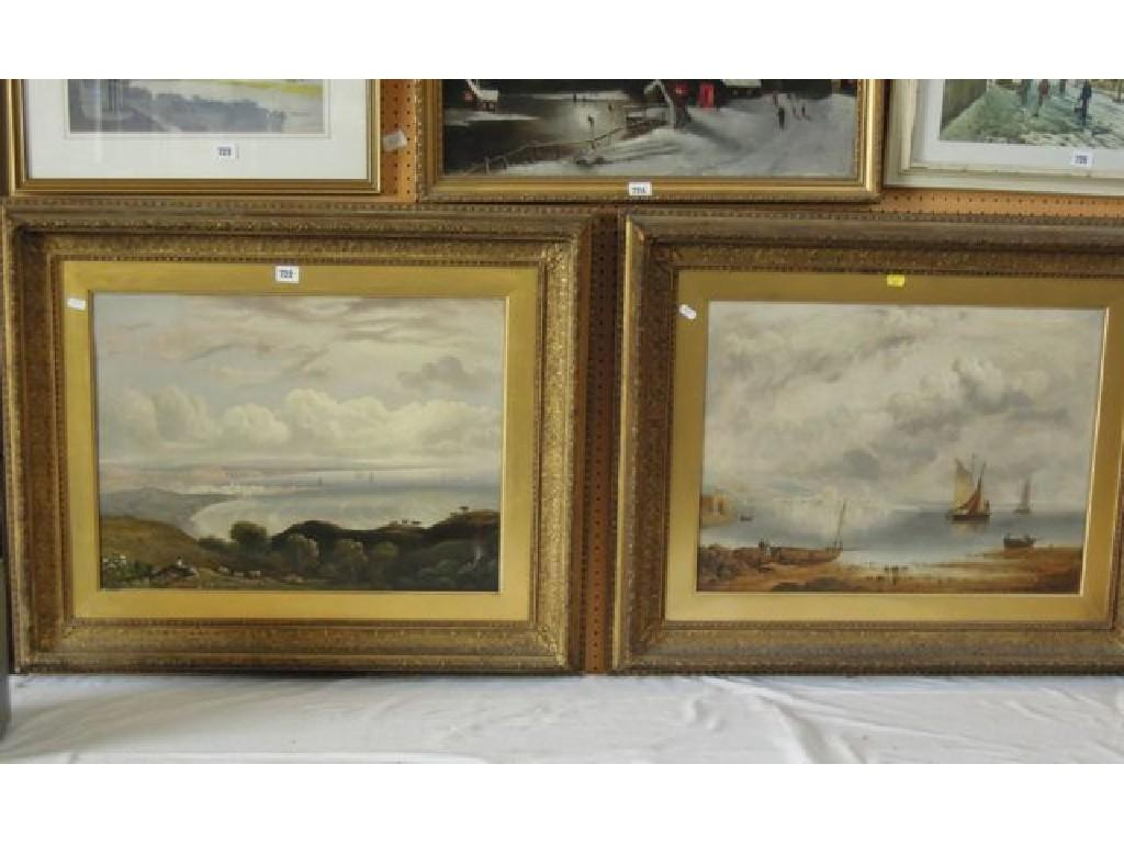 An interesting pair of 19th century oil paintings on canvas
