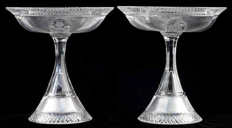 Pair of Compotes by H P Sinclaire Co in the