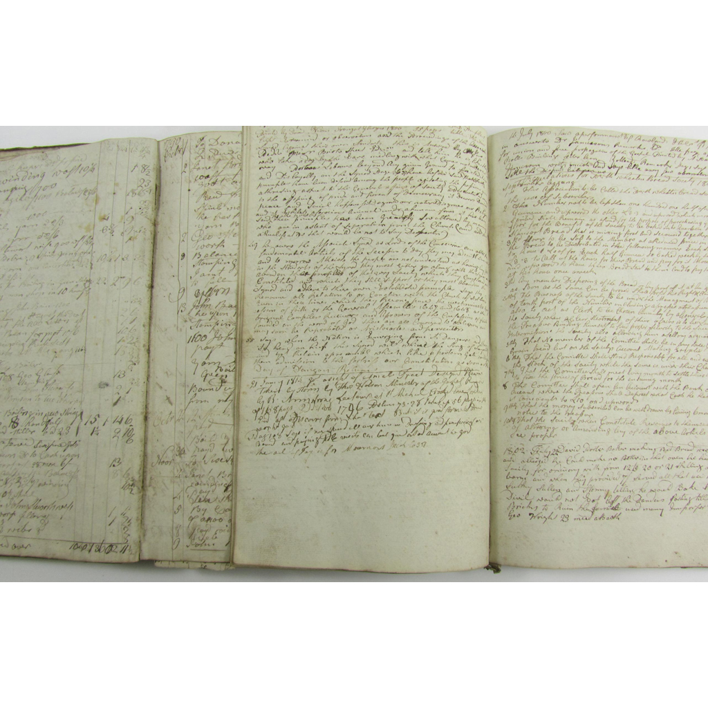 Manuscript account books and ledgers including House Ledger 1789 and