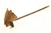 INDIAN PIPE Circa 1920s folk art carved wooden oversize pipe
