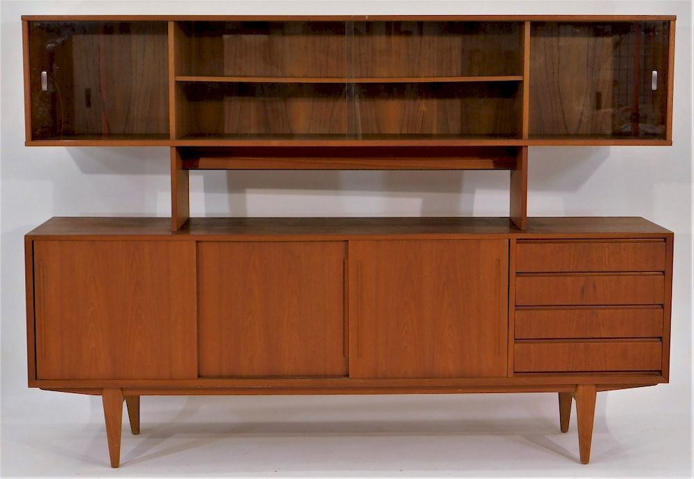Peter Lovig Nielson Sideboard and Floating Hutch Denmark Circa 1960