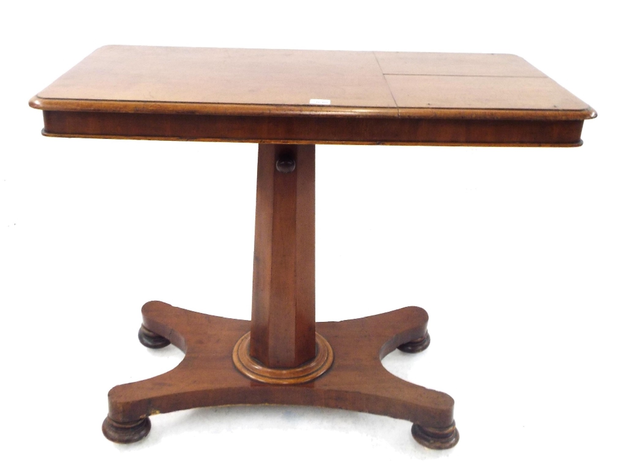 William IV flame mahogany duet type reading table the adjustable
