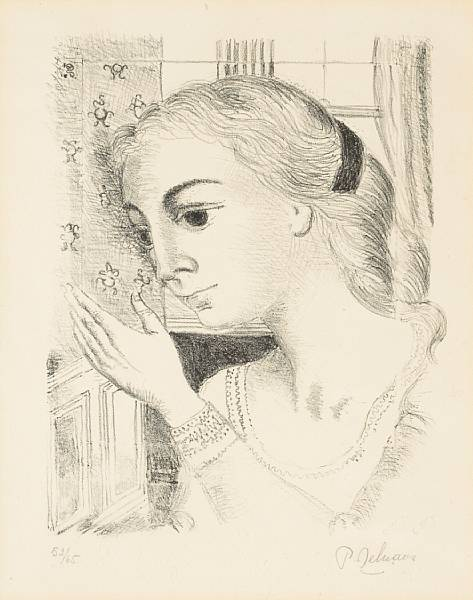 Paul Delvaux Belgian 1897 1994 Lady with the Candle J