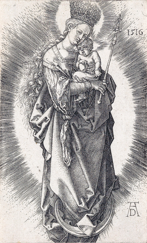 ALBRECHT D RER Virgin on the Crescent with a Sceptre