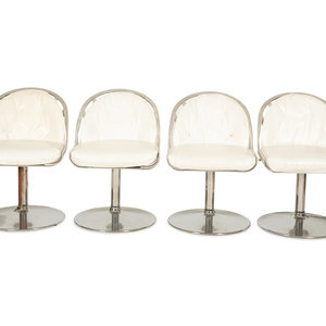 A Russell Woodard Dining Table with Four Chairs American Circa