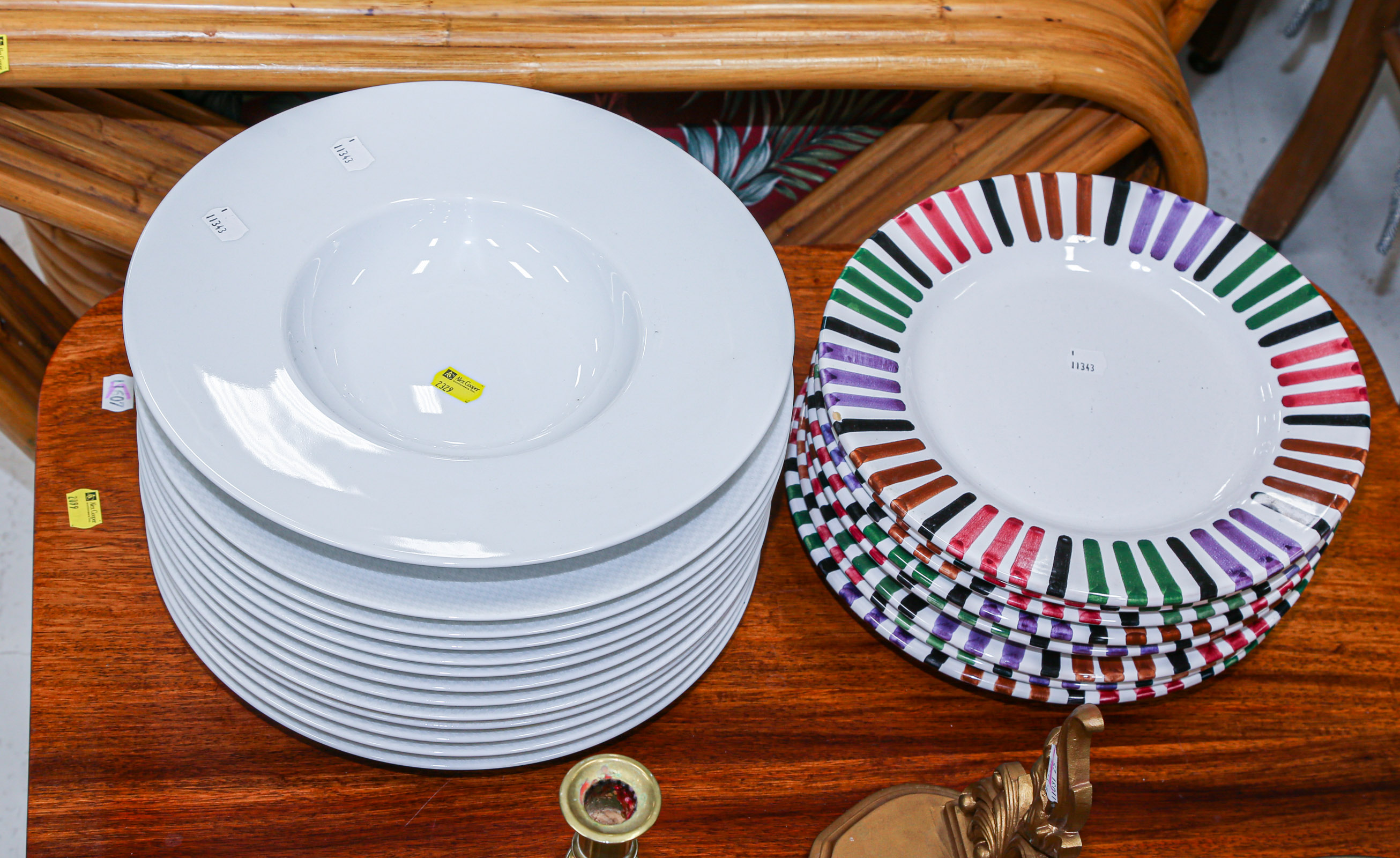 ASSORTED CHINA Including Italian ceramic dishes Limoges Raynaud bowl Limoges