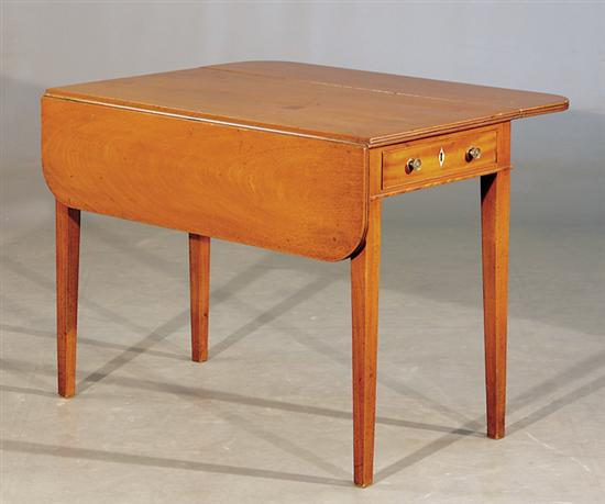 English mahogany Pembroke table 19th centuryrectangular top with D shaped