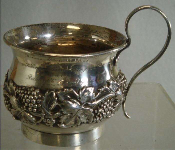 Silver baptismal cup Samuel Kirk Baltimore 1830 46 mark with