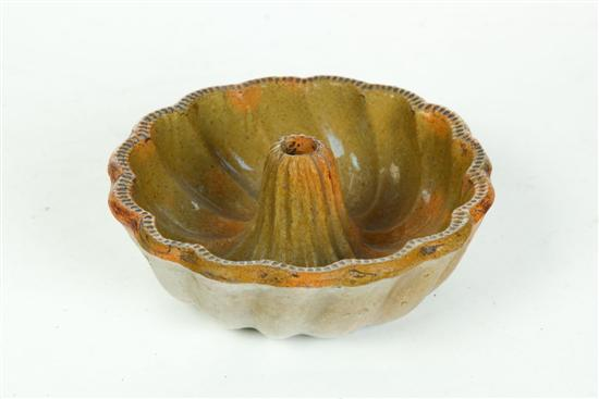 REDWARE FOOD MOLD American 2nd half 19th century Turk s