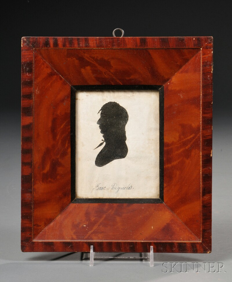 Silhouette Portrait of Isaac Reynolds America c 1825 hollow cut