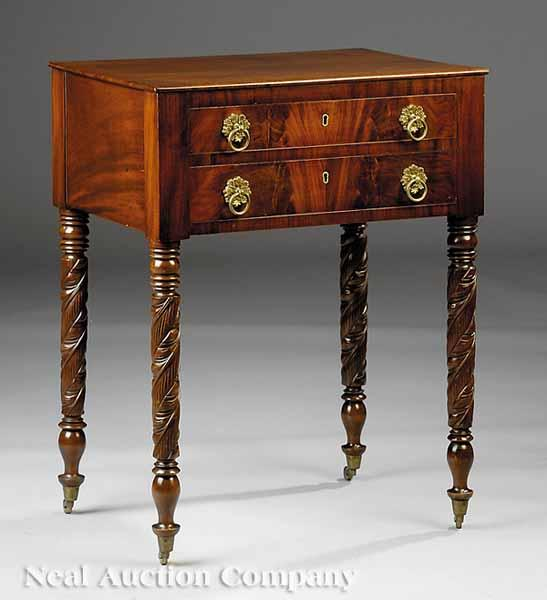 An American Federal Mahogany Side Table c 1820 the top