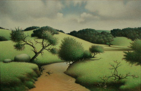 Roger Medearis American 1920 2001 After the Rain Signed Medearis