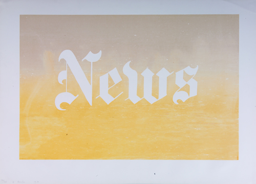 Ed Ruscha News 1970 screenprint 23 x 31 7 8