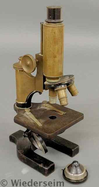 Spencer brass and metal microscope made in Buffalo N Y