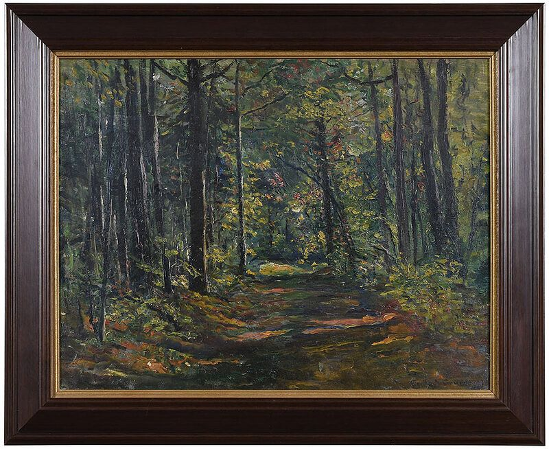 Attributed to Emile Albert Gruppe American 1896 1978 Forest Interior