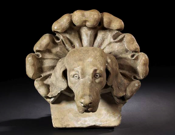 Large Napoleon III Carved Limestone Corbel third quarter 19th century