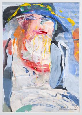 Kees Van Bohemen gouache Dutch 1928 1986 woman in a