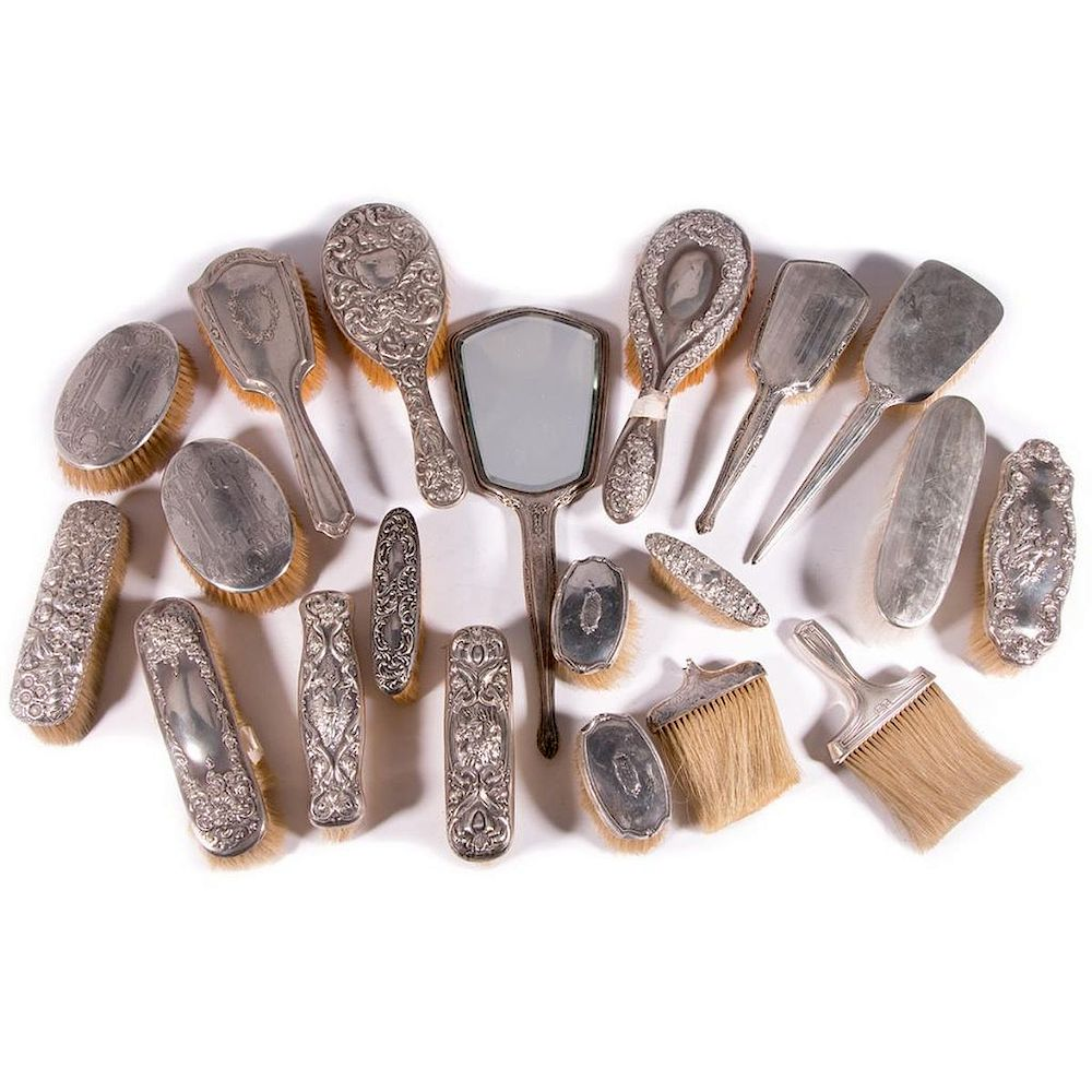 Sterling Dresser Brushes 14 Clothes Brushes with Sterling Tops 1