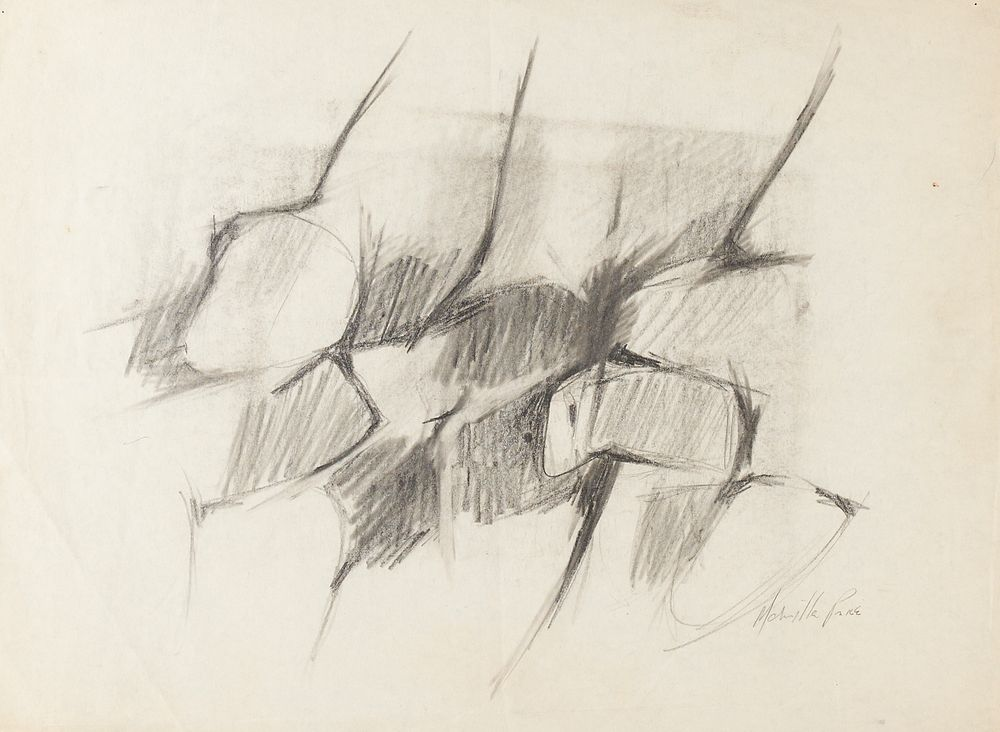 Melville Price Drawing from New Hope Series Graphite on Paper