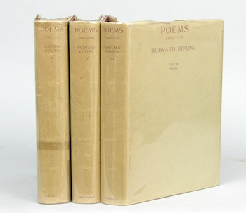Poems 1886 1929 by Rudyard Kipling London Macmillian Co 1929